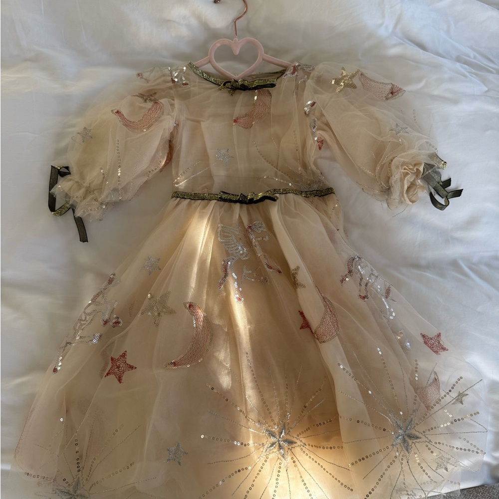 Lola + The Boys Celestial Cream Kids dress